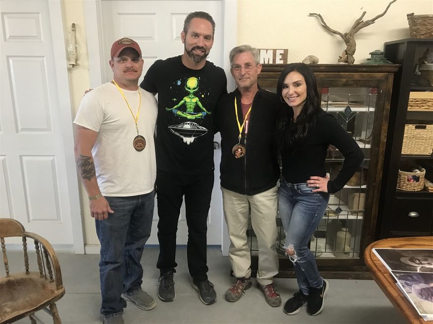 Tim and John Reed with Nick Groff and his wife Tessa DelZoppo