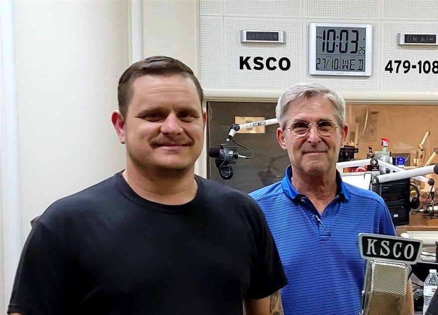 Tim and John Reed with Paul Tashiro at a live radio interview at KSCO Radio in Santa Cruz, Ca.